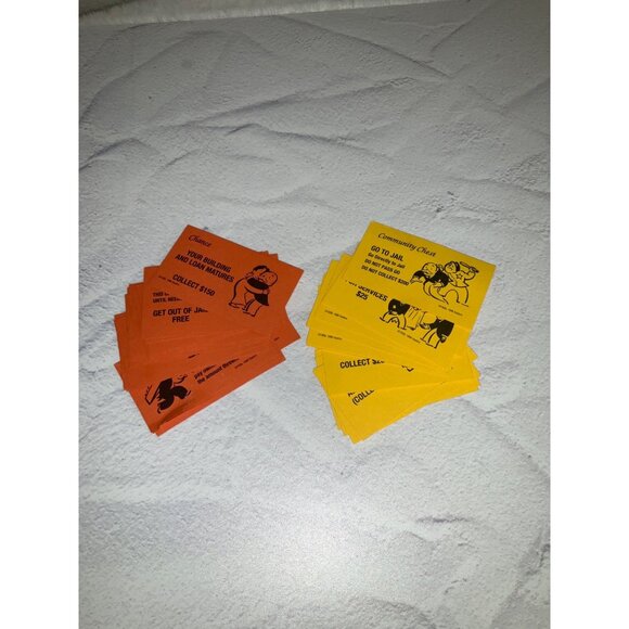 Monopoly Game Replacement cards Chance Community Chest 32 Pieces - Picture 2 of 3